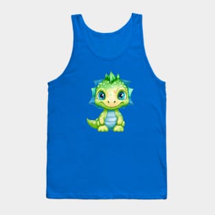 Cute blue dinosaur baby Tank Top